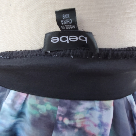 Bebe High Low Multicolor Mini Skirt - Picture 4 of 4